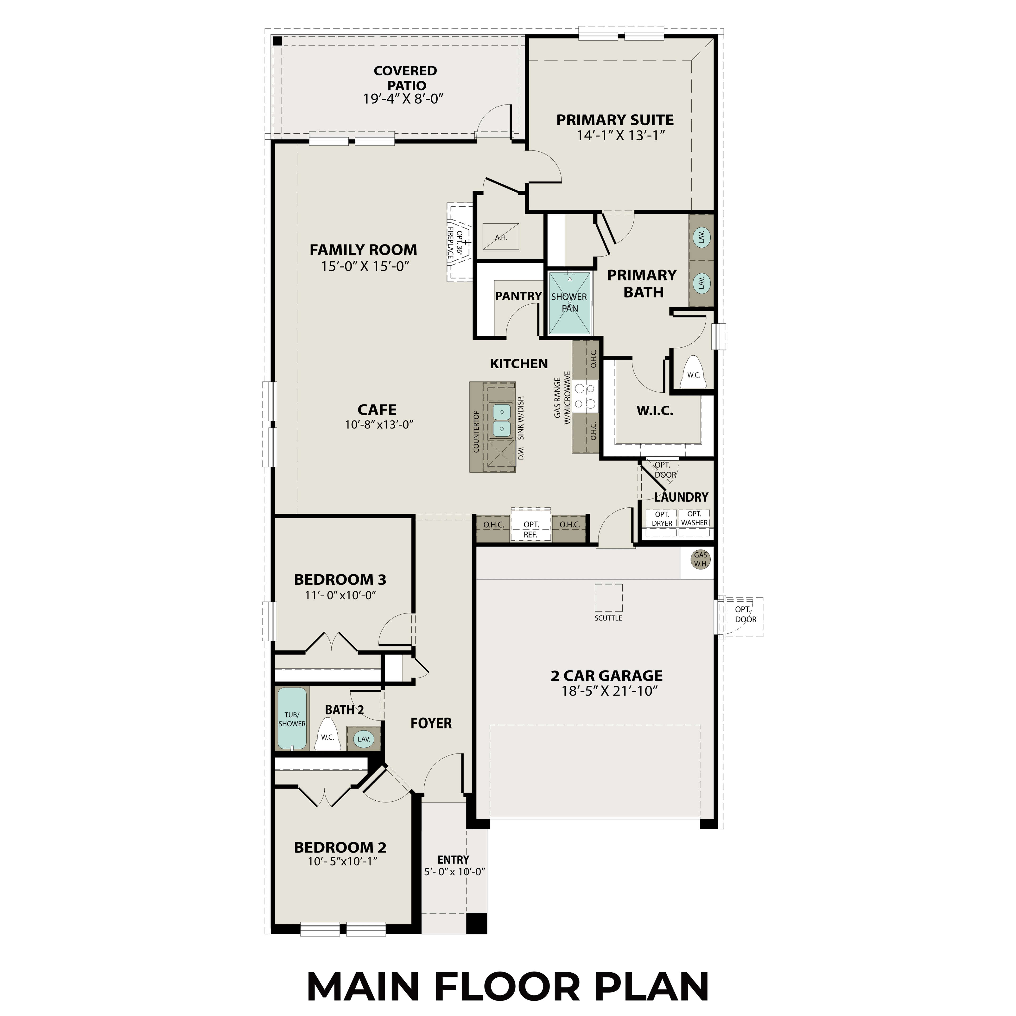 The Laguna C Main Floor Plan