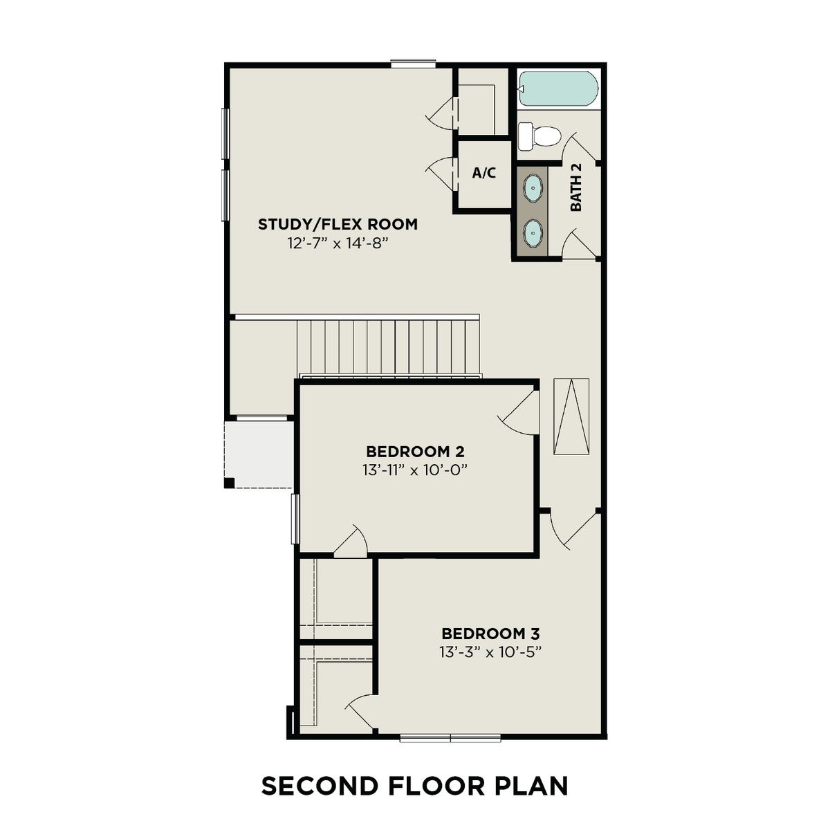 2 - The Rose A floor plan layout for 5247 Shallowhurst Lane in Davidson Homes' Haven at Kieth Harrow community.