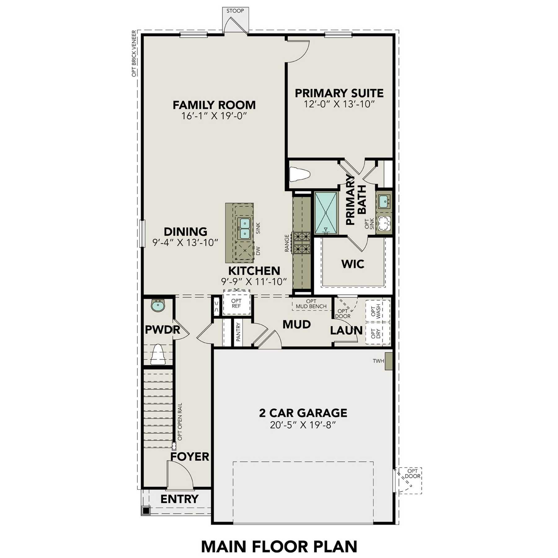 1 - The Blanco E buildable floor plan layout in Davidson Homes Homes' Lakes at Black Oak community.