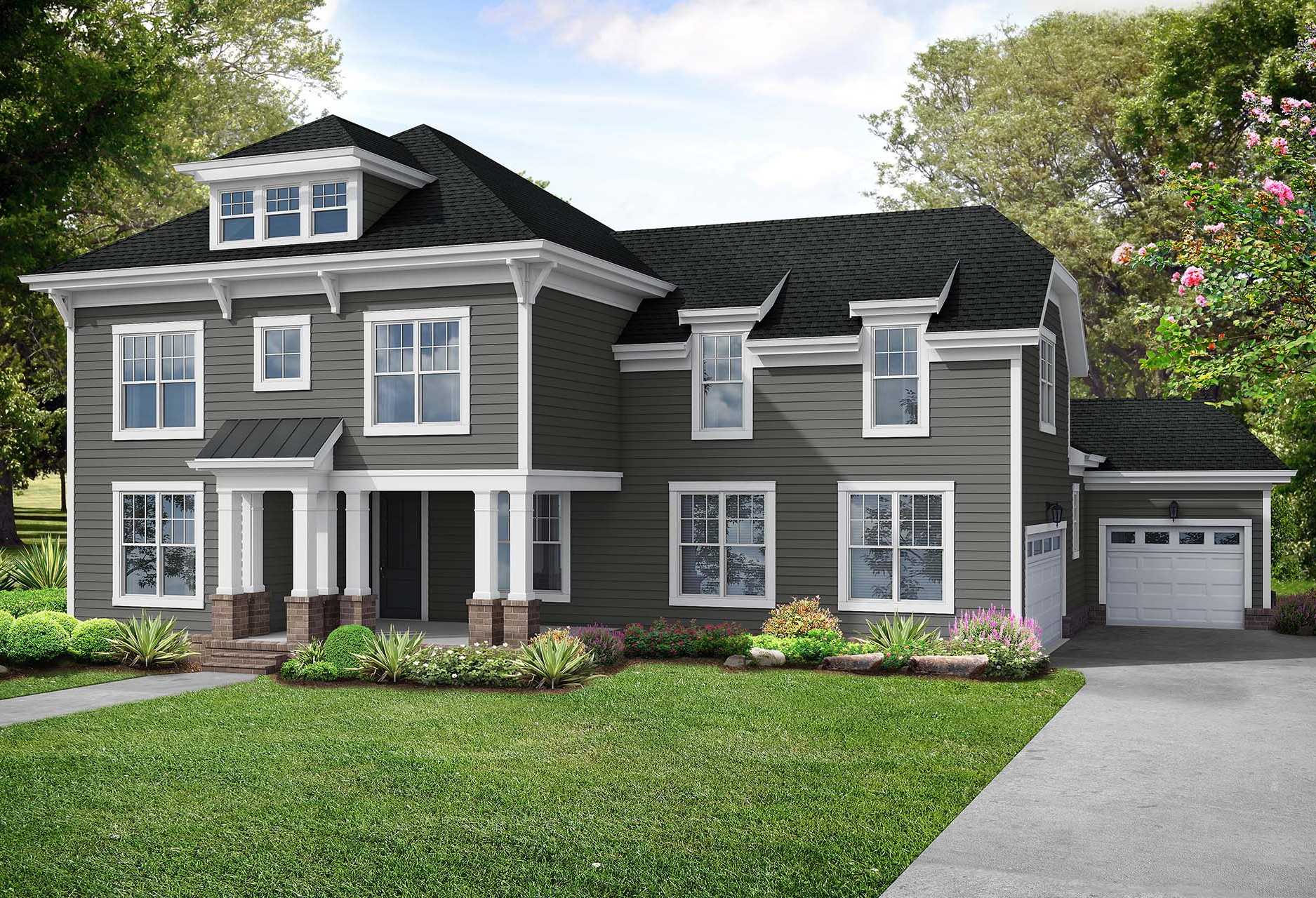 Exterior view of Davidson Homes' The Hathaway Floor Plan