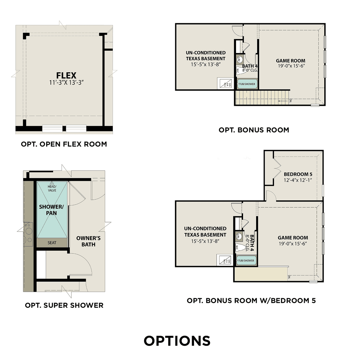 2 - The George C buildable floor plan layout in Davidson Homes' Sunterra community.