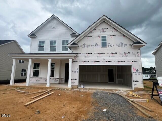 New construction of The Hickory II C floor plan by Davidson Homes in Retreat at North Main, Lillington, North Carolina.