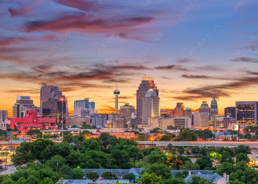 San Antonio Skyline at Sunset