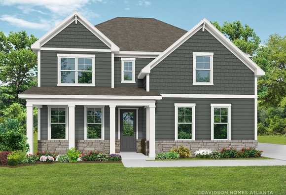 Exterior view of Davidson Homes' The Hemlock A – Side Entry Floor Plan