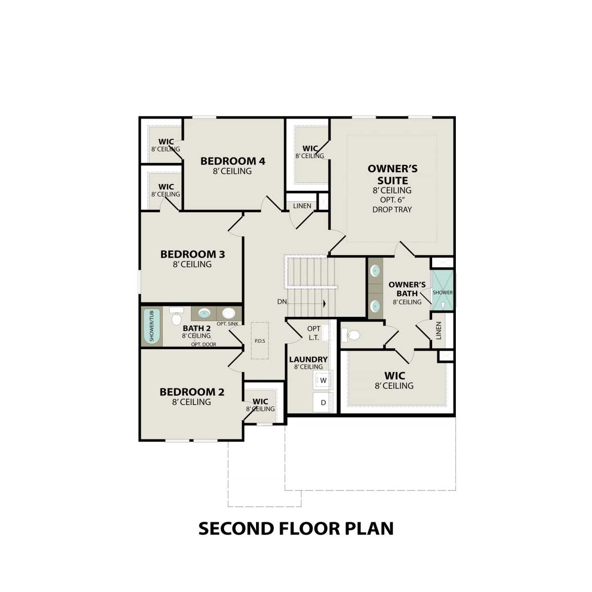 2 - The Henry A buildable floor plan layout in Davidson Homes' Carellton community.