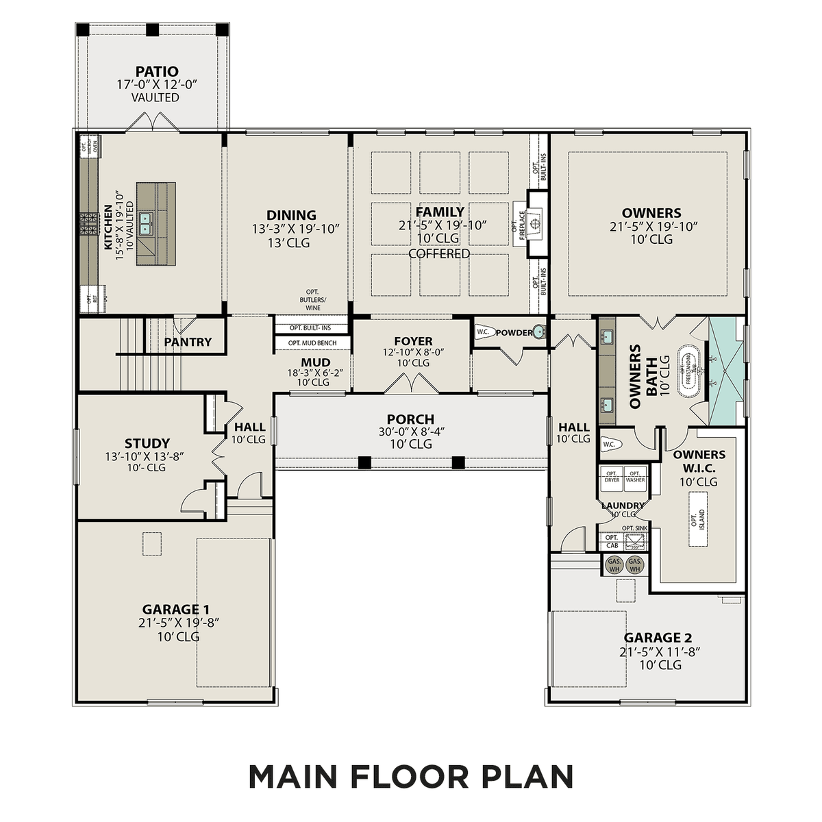 1 - The Cheatham A buildable floor plan layout in Davidson Homes' Shelton Square community.