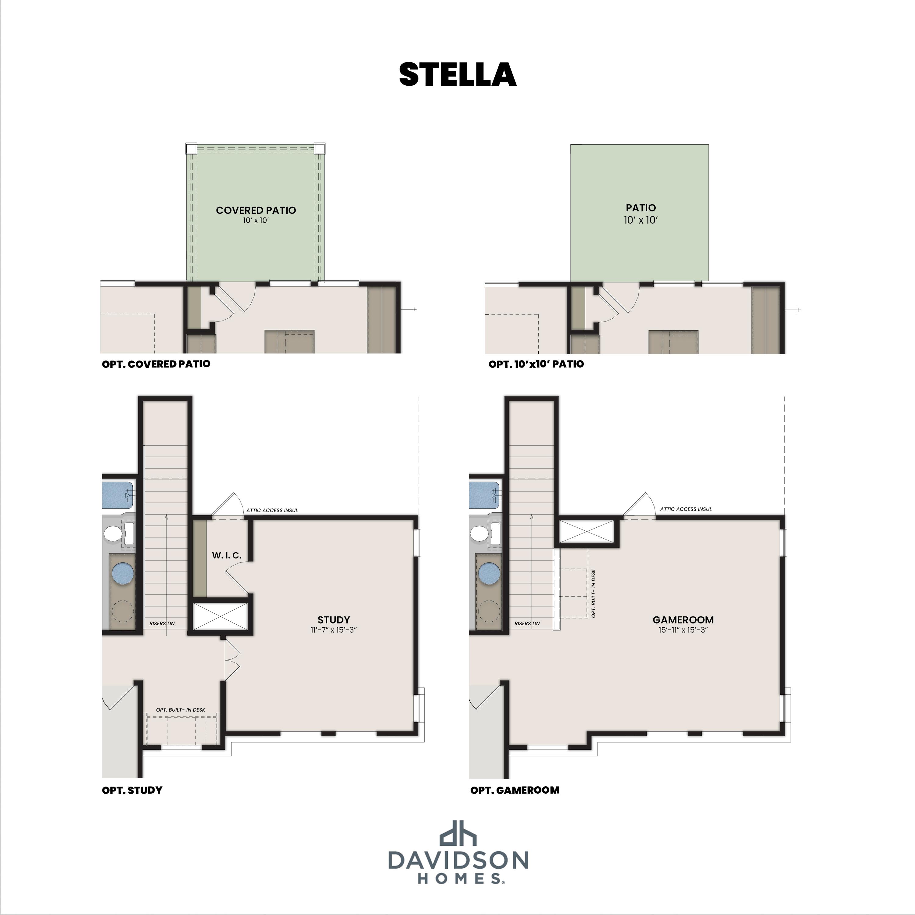 5 - The Stella C floor plan layout for 2873 BUNKER Drive in Davidson Homes Homes' Links Crossing community.