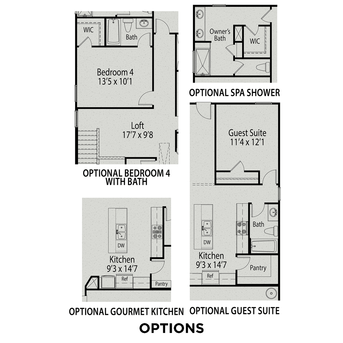 4 - The Adalynn B floor plan layout for 190 Gregory Village Drive in Davidson Homes' Gregory Village community.