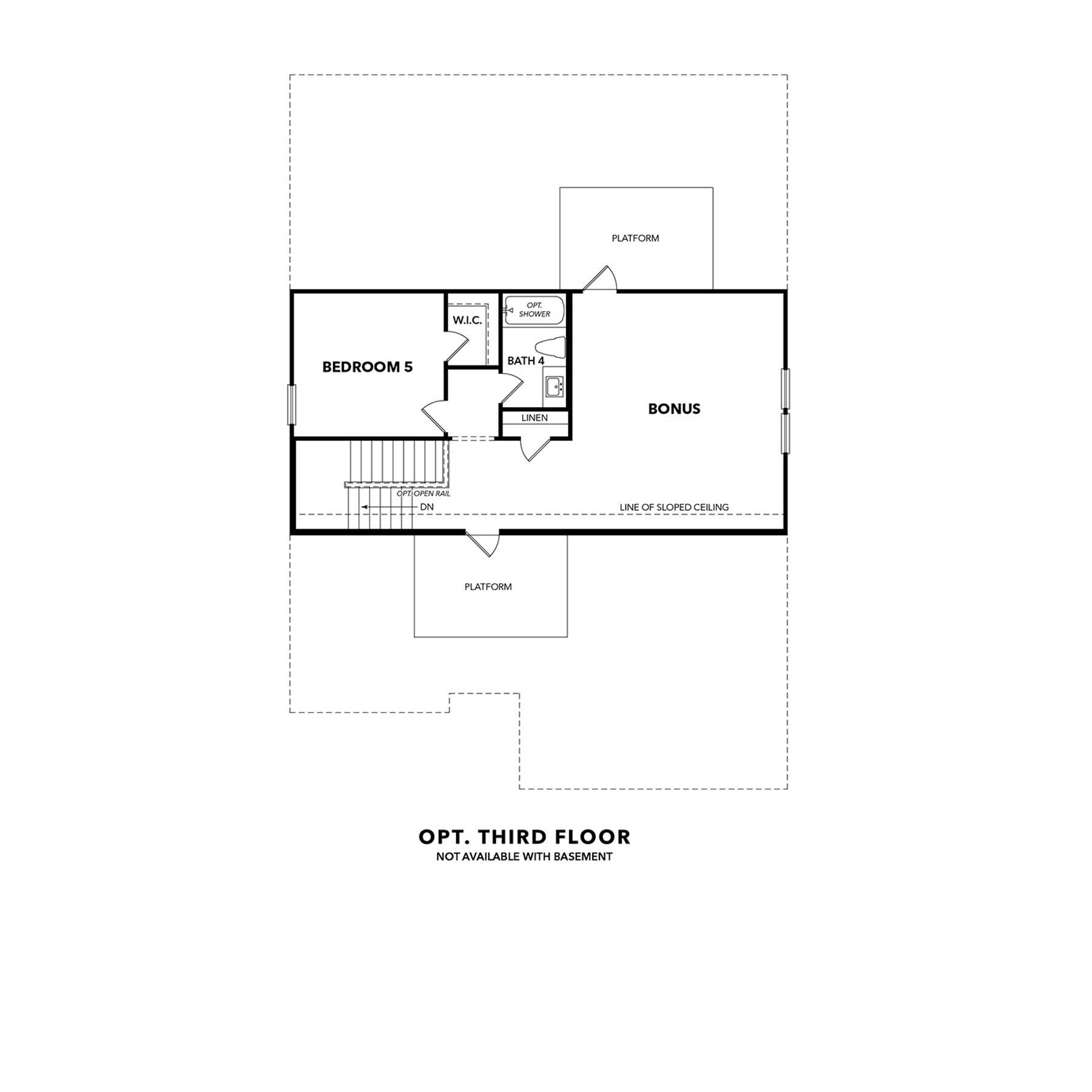 5 - The Aspen B buildable floor plan layout in Davidson Homes Homes' Fern Hollow community.