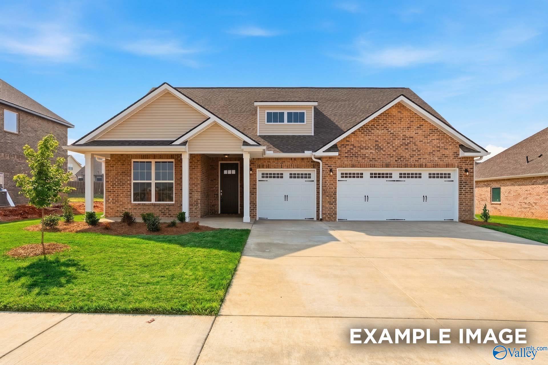 The Harrison floor plan by Davidson Homes featuring a 3-car garage in Briercreek, Meridianville, Alabama.