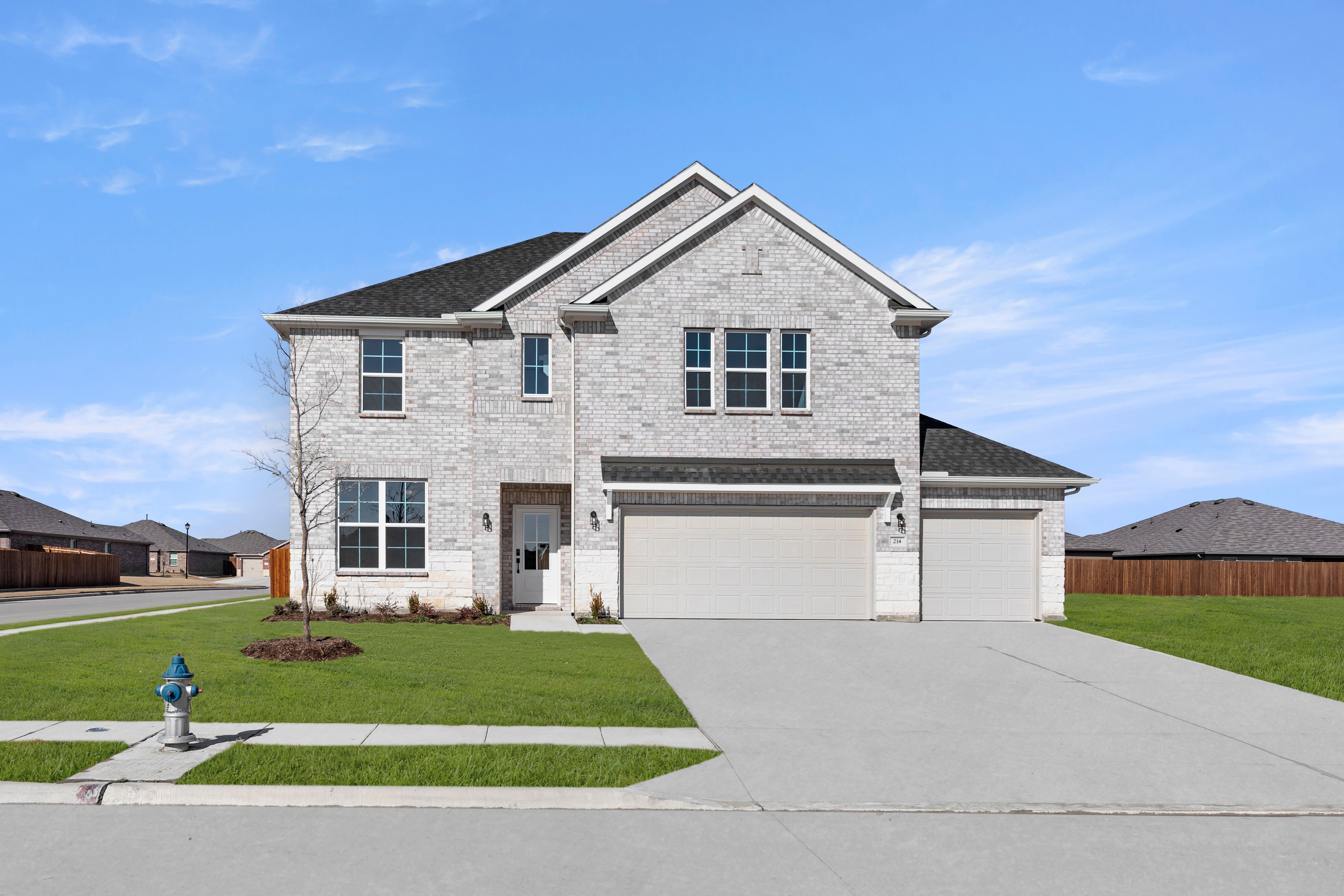 Exterior view of Davidson Homes' New Home at 214 Saddletree Dr