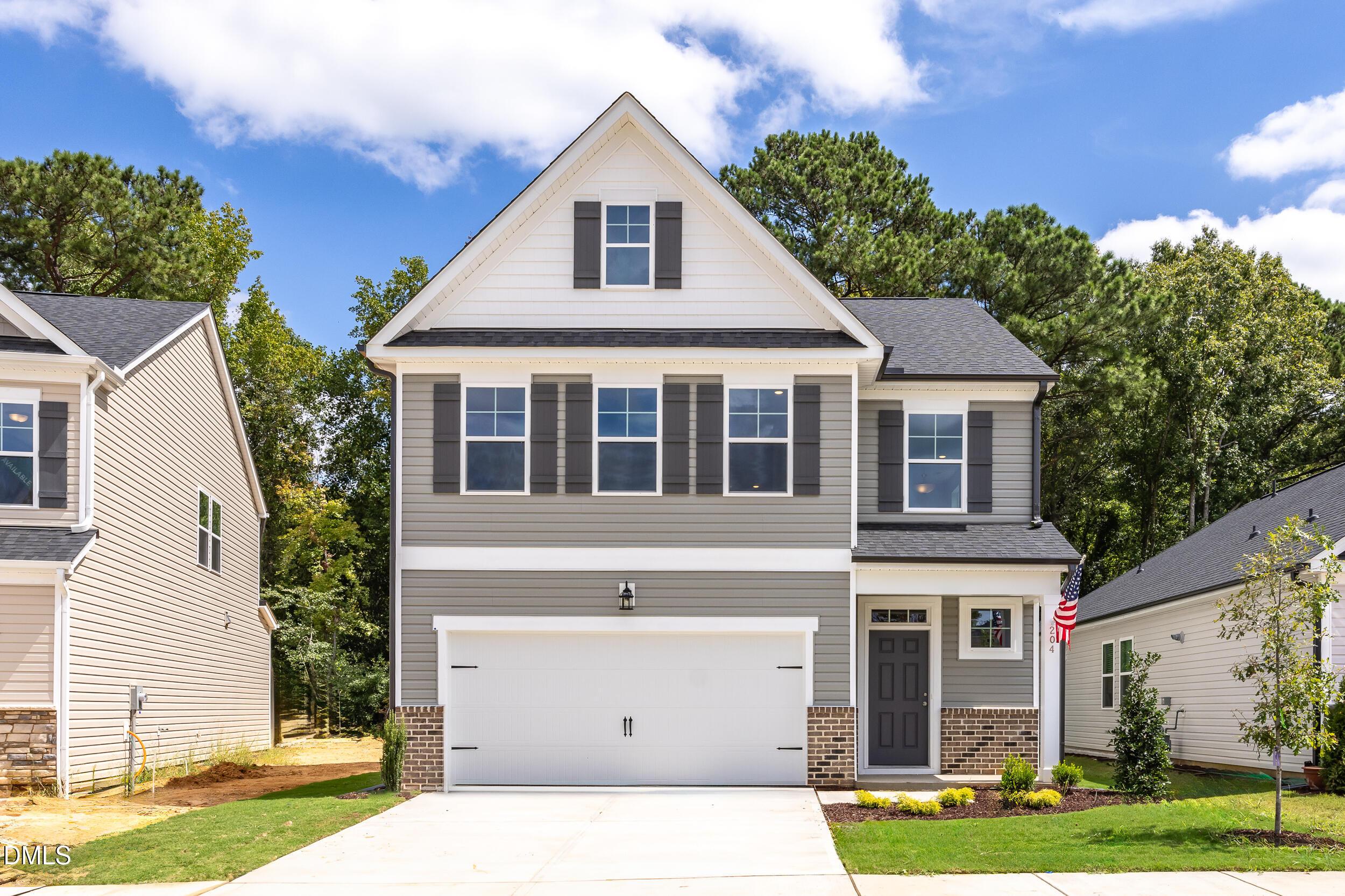 The Gavin A floor plan by Davidson Homes in Gregory Village, Lillington, NC features a 2-story exterior and 2-car garage.