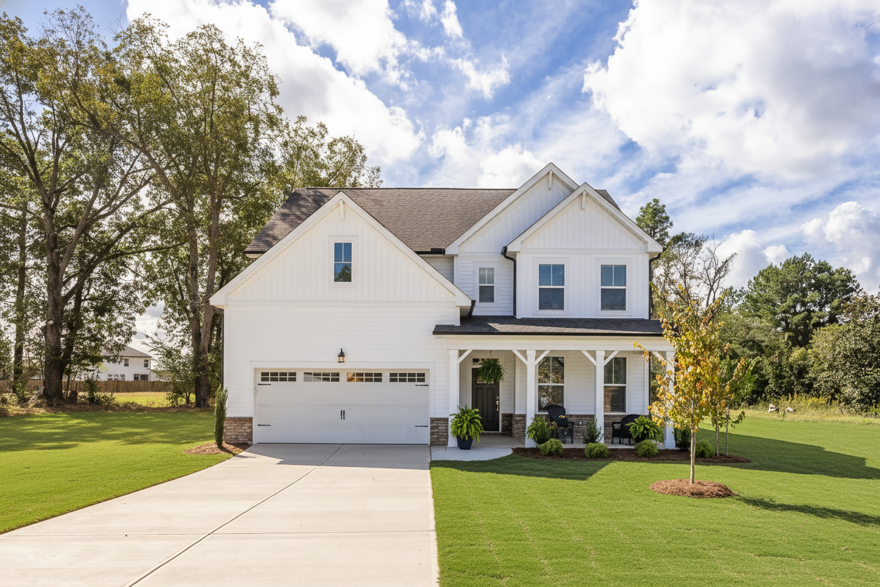 Exterior of the Hickory II B floor plan by Davidson Homes, available at Enclave at Belmont in Belmont, North Carolina.