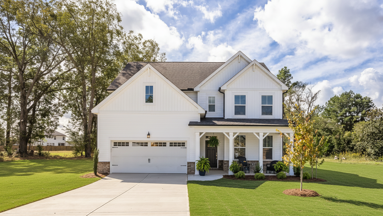 Exterior of the Hickory II B floor plan by Davidson Homes, available at Enclave at Belmont in Belmont, North Carolina.