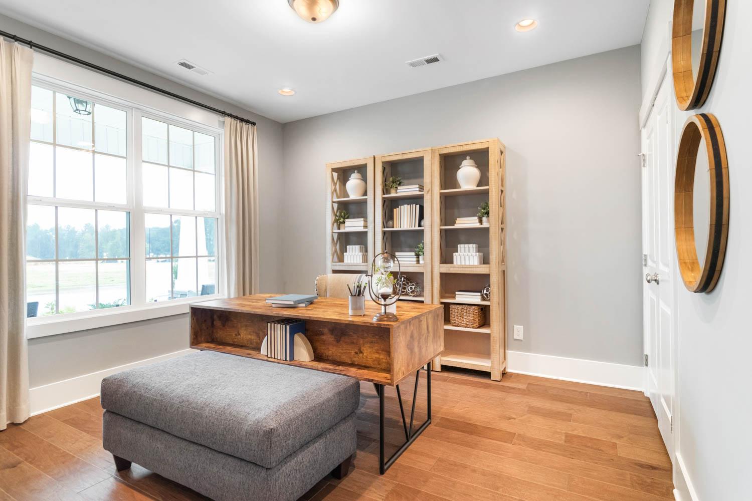 private study with double windows