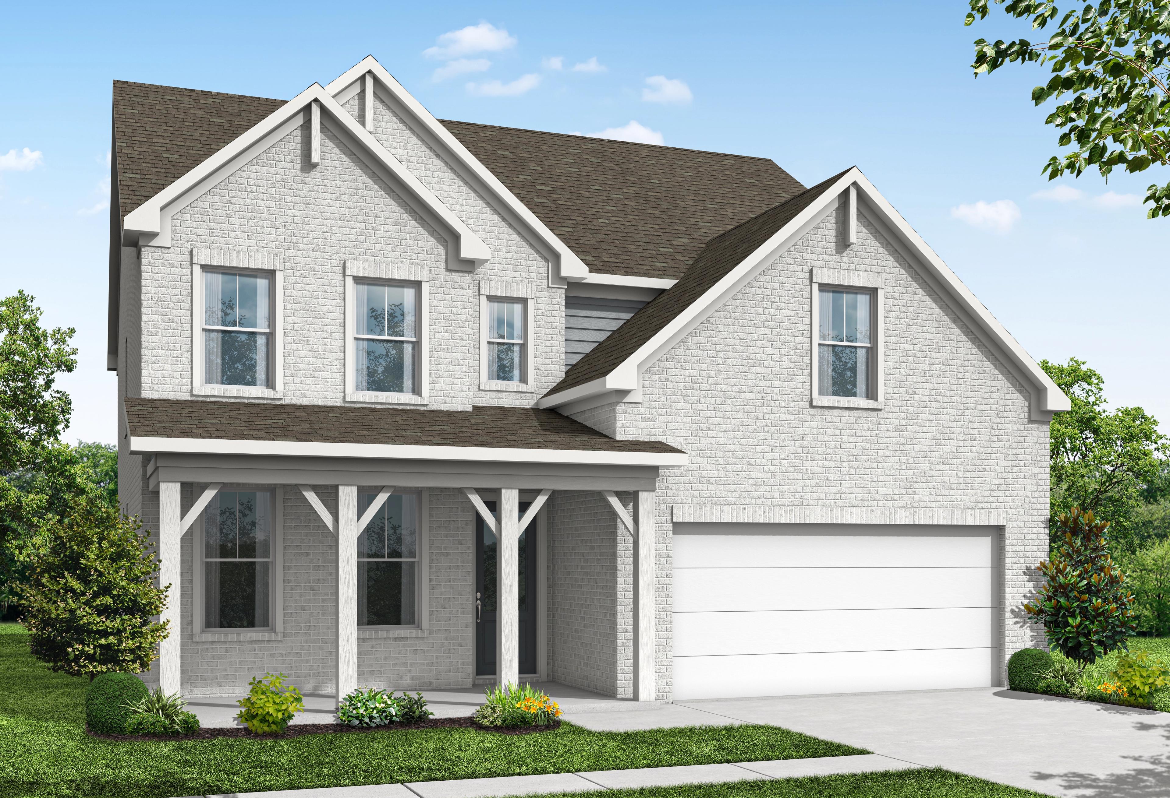 Exterior view of Davidson Homes' The Hickory B Floor Plan