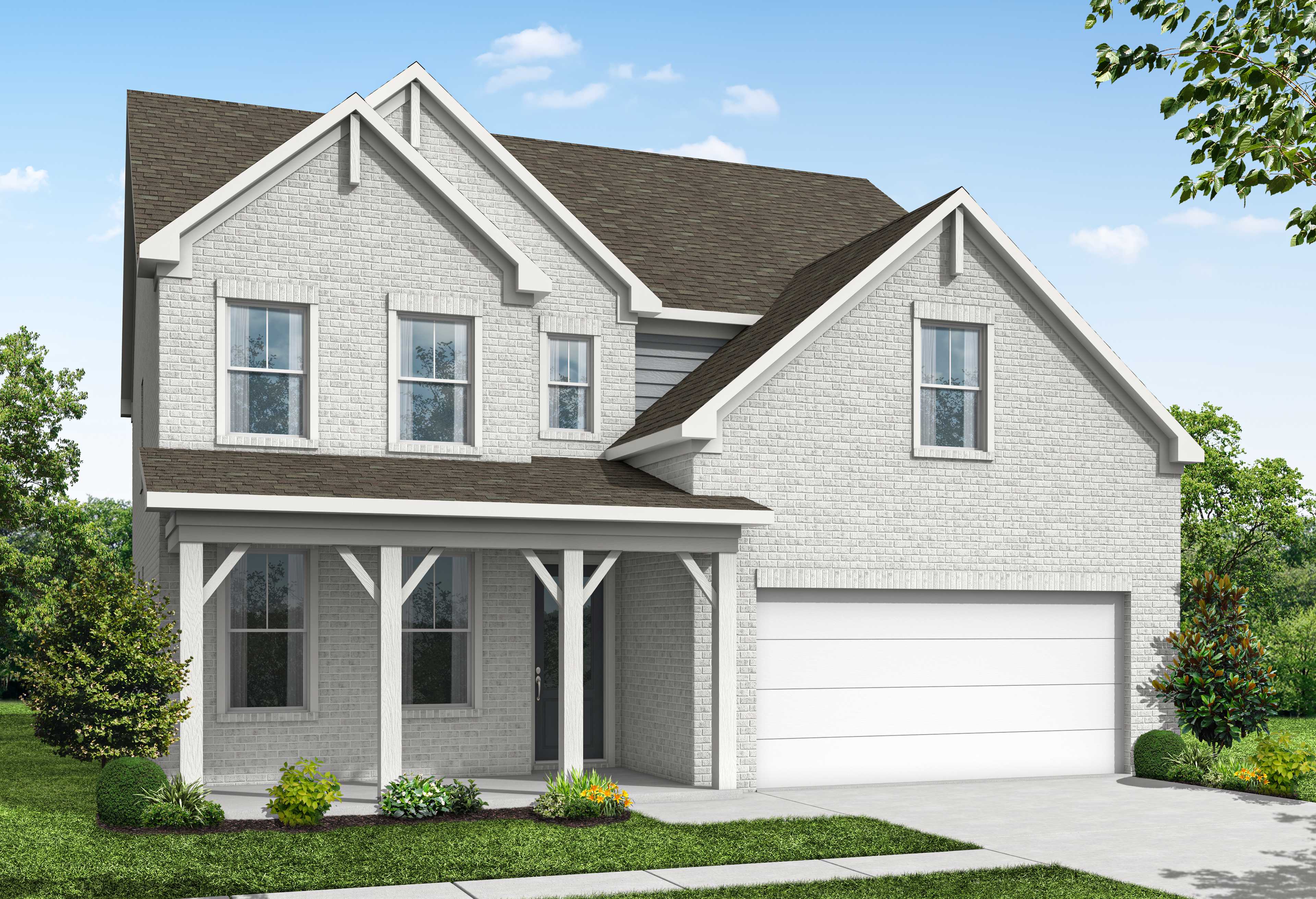 Exterior view of Davidson Homes' The Hickory B Floor Plan