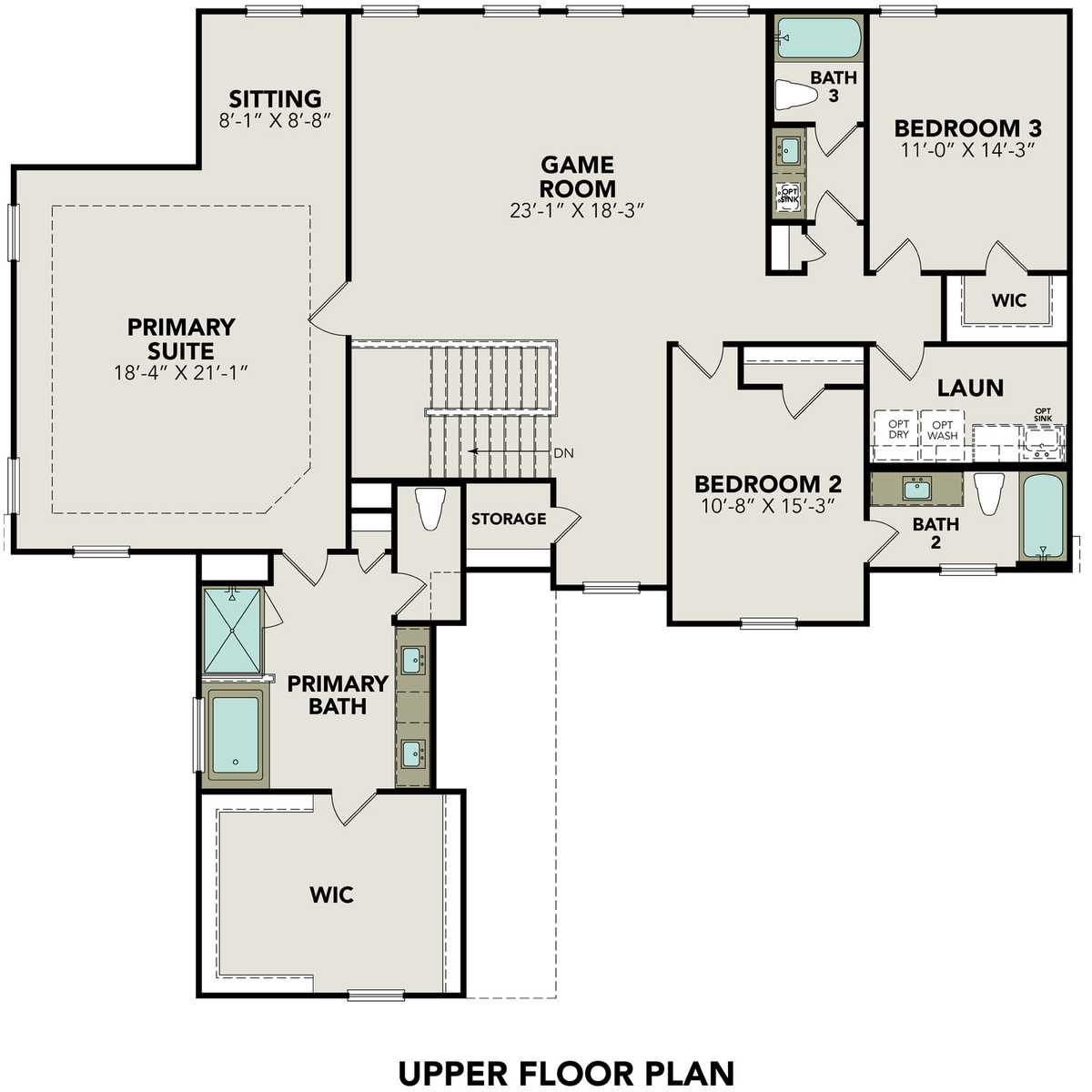 2 - The Ashford C floor plan layout for 130 Matthew Path in Davidson Homes' Potranco Oaks community.