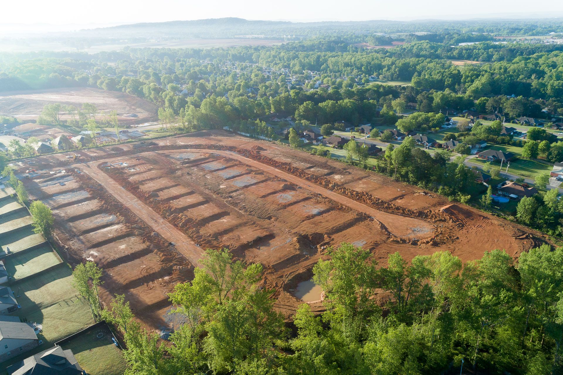 Drone View of Davidson Homes' Heritage Heights Community