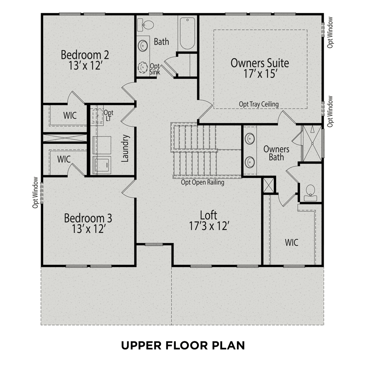 2 - The Willow G buildable floor plan layout in Davidson Homes' Prince Place community.