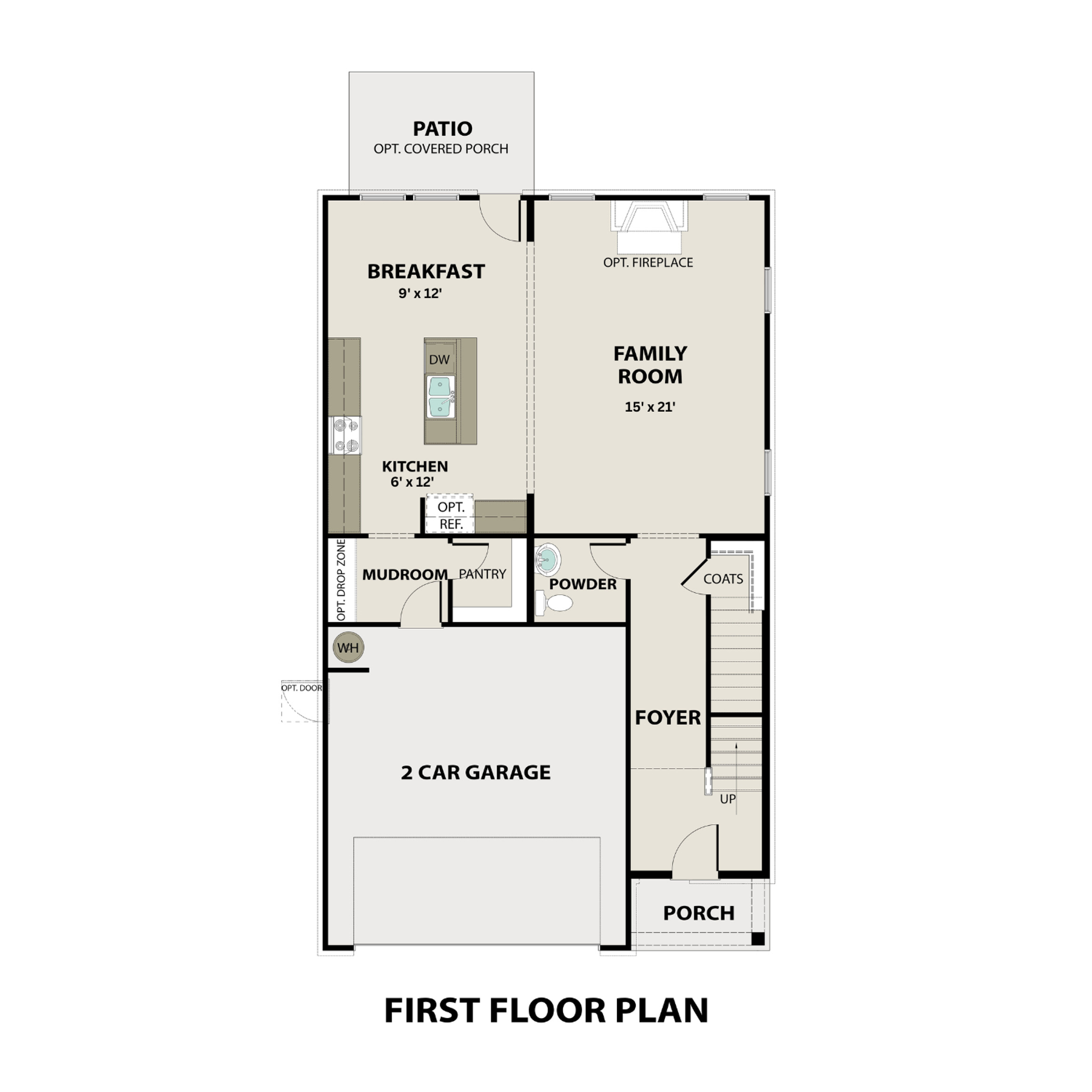 1 - The Grayson C buildable floor plan layout in Davidson Homes Homes' Sage Farms community.