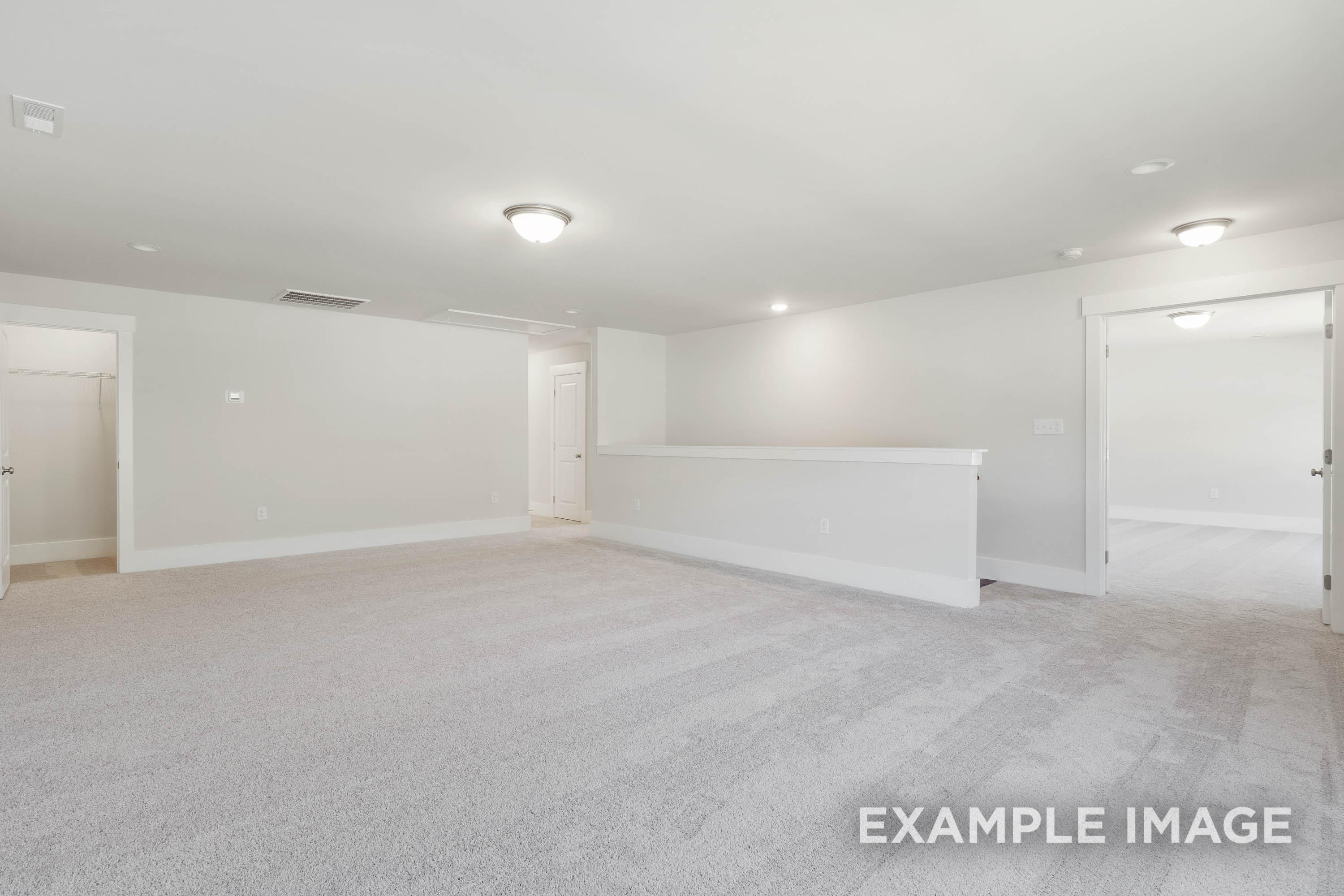 Spacious second-floor loft area in The Richmond D by Davidson Homes featuring neutral carpet and open floor plan design.