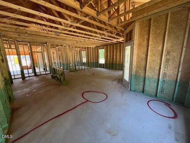 Open-concept interior framing of The Franklin C floor plan by Davidson Homes in Wellers Knoll, Lillington, North Carolina.