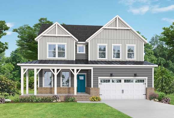 Exterior view of Davidson Homes' The Willow E Floor Plan
