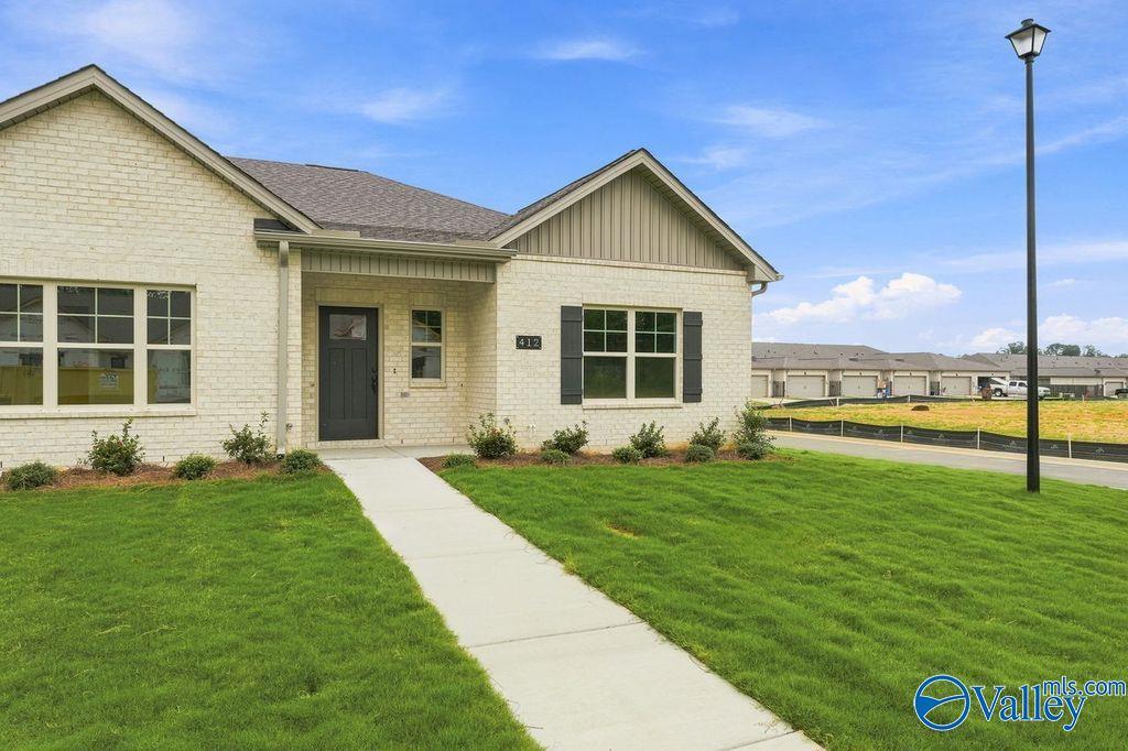 Exterior of The Camilla B floor plan by Davidson Homes in The Retreat at Cain Park, Hartselle, Alabama.
