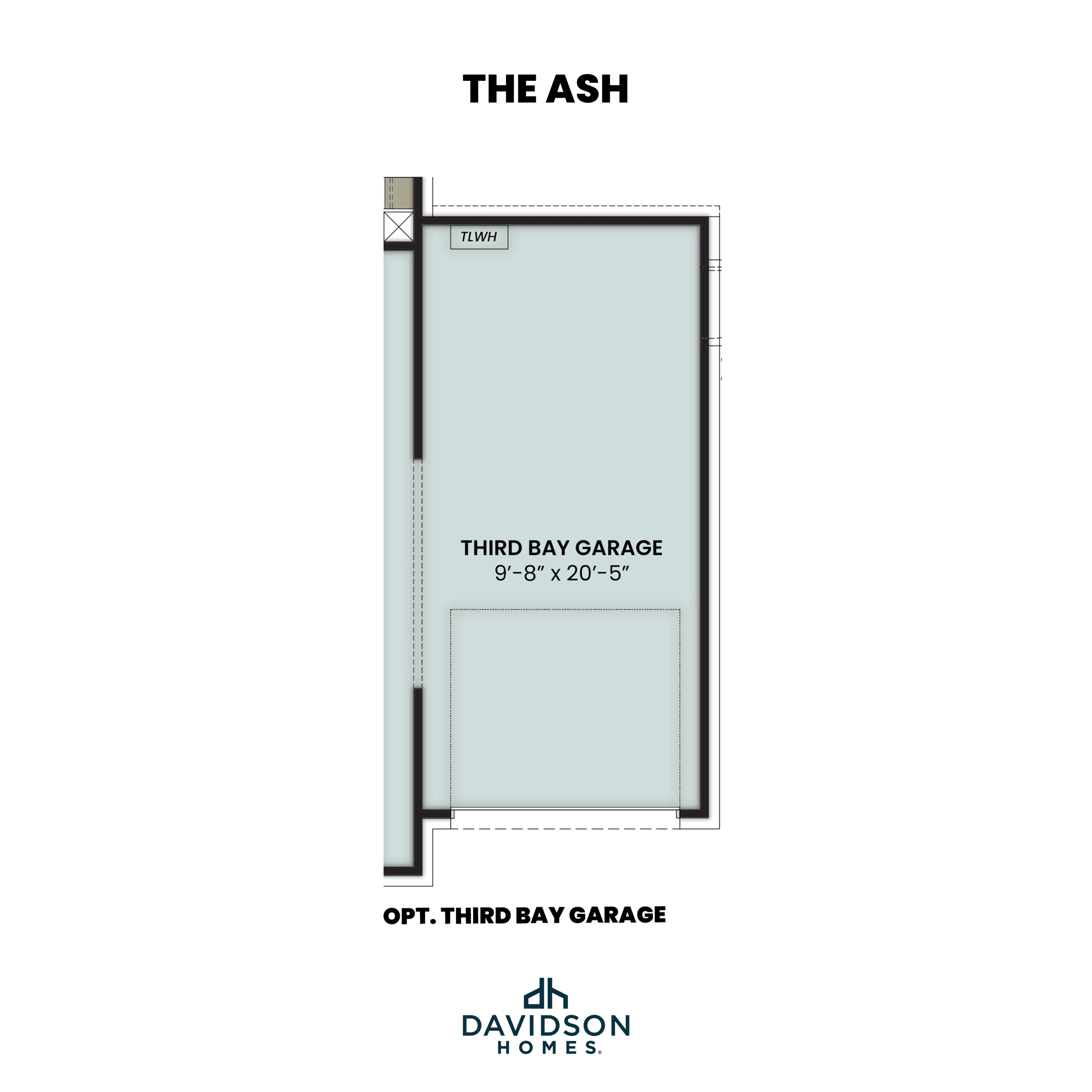 5 - The Ash M buildable floor plan layout in Davidson Homes Homes' Parks at Foster Crossing community.