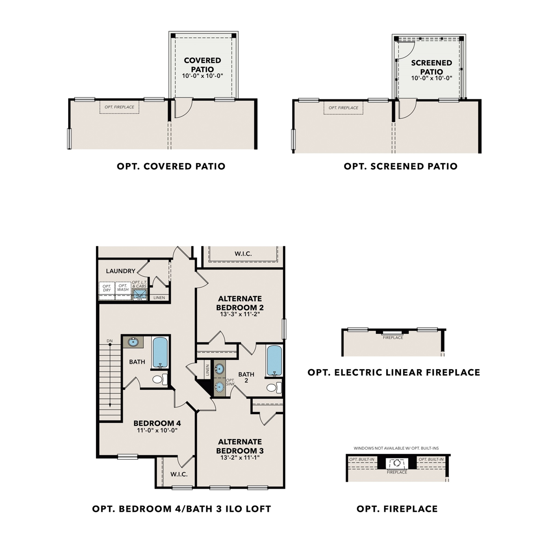 3 - The Gavin D buildable floor plan layout in Davidson Homes Homes' The Village at Shallowford community.