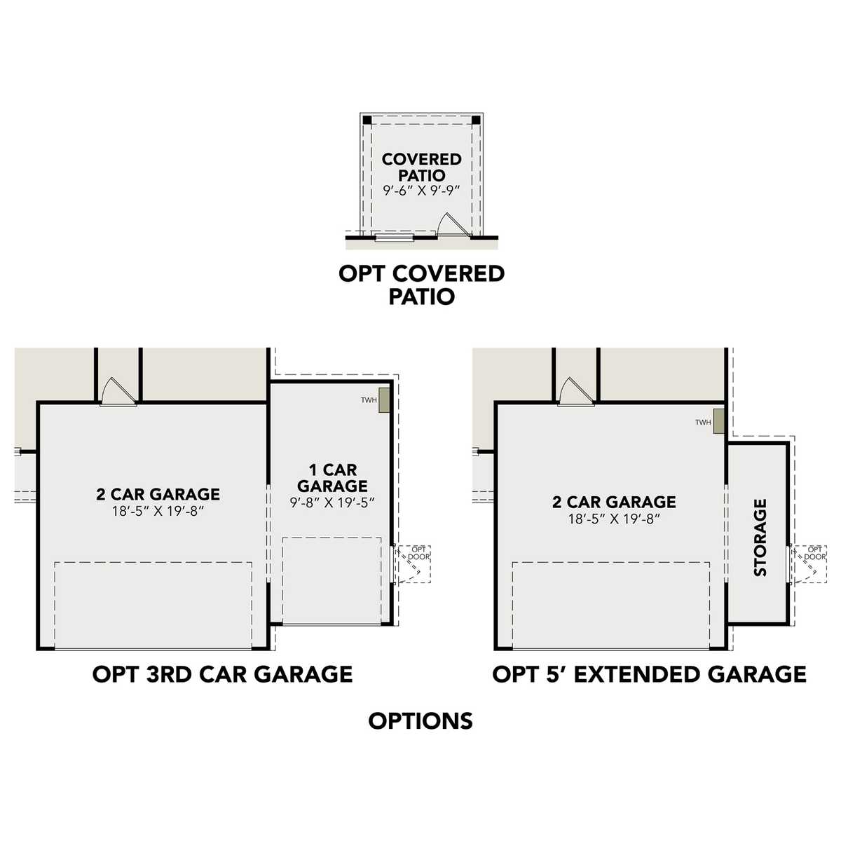 2 - The Colorado F buildable floor plan layout in Davidson Homes' Hill & Dale Ranch community.