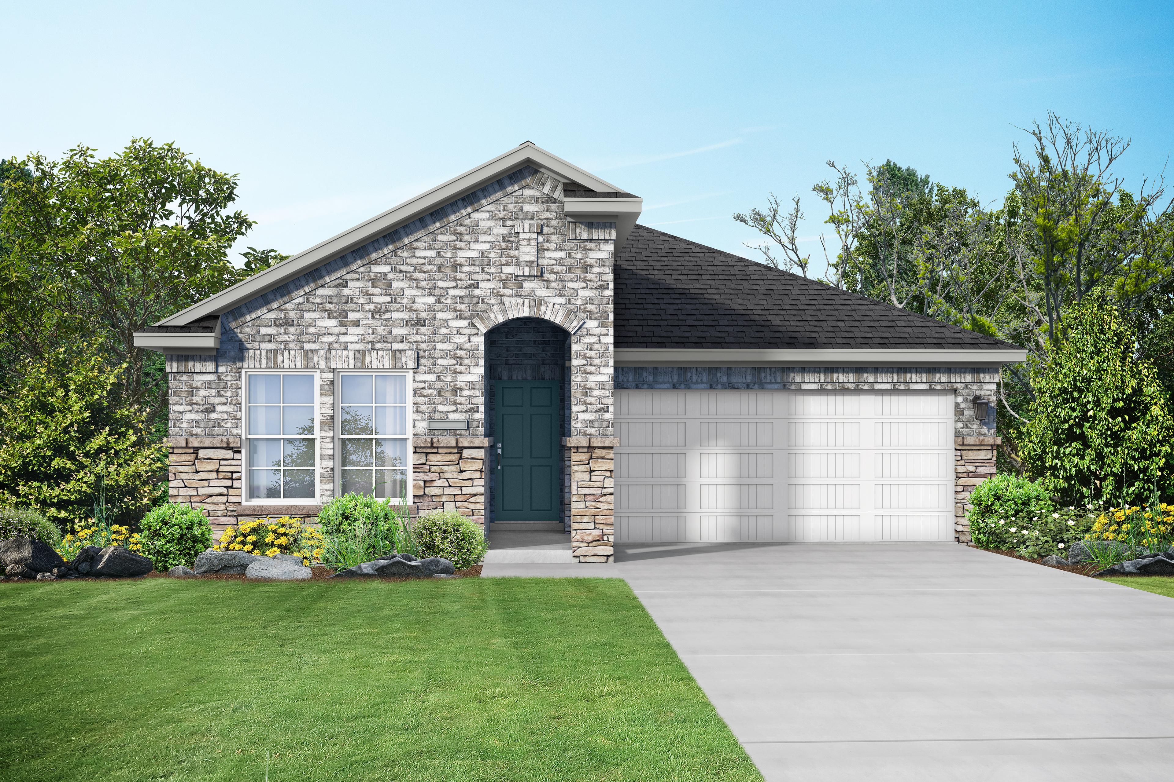 Exterior of The Laguna B, a one-story home with landscaping