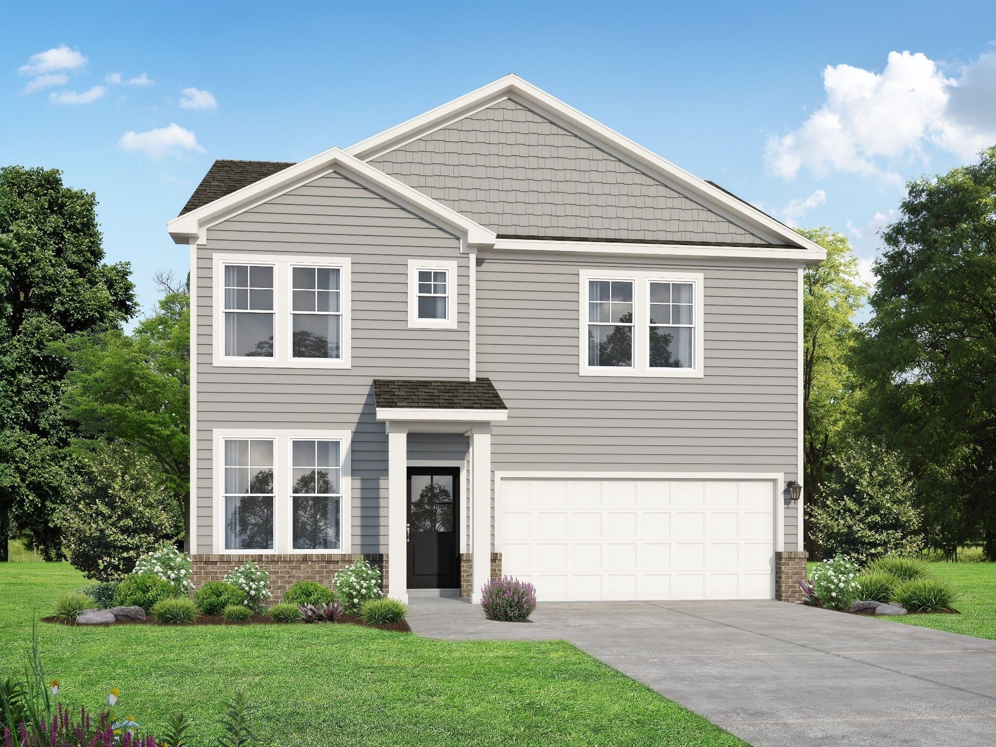 The Logan B 2-story home with 2-car garage at Calista Farms in White House, Tennessee by Davidson Homes.