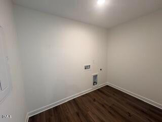 Laundry room with washer and dryer hookups in The Willow B floor plan at Woodland Crossing, Zebulon, North Carolina.