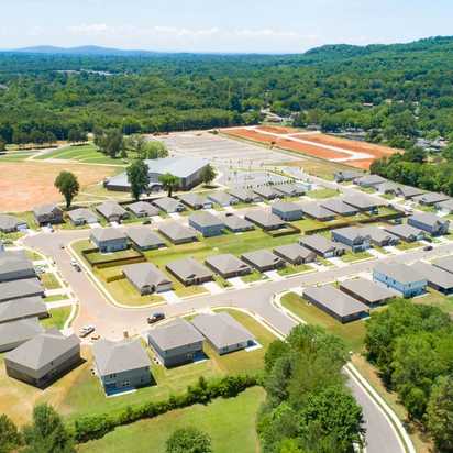 Drone Photo of Davidson Homes Jaguar Hills Community in Huntsville, Alabama