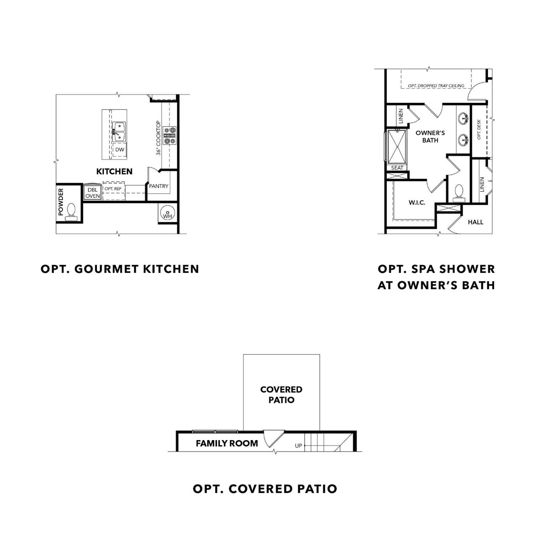 3 - The Durham E buildable floor plan layout in Davidson Homes Homes' Hemingway community.