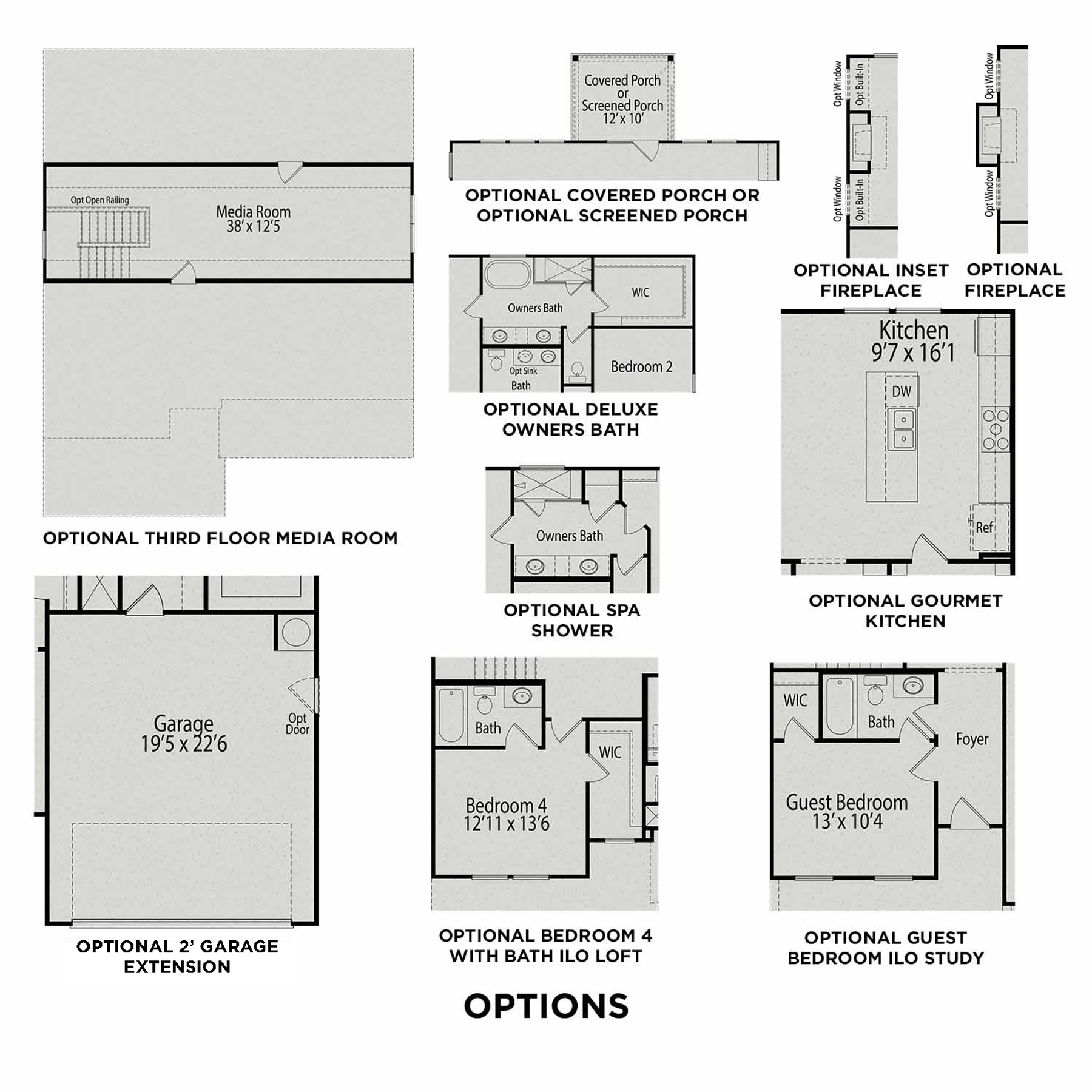 3 - The Chestnut D buildable floor plan layout in Davidson Homes Homes' Enclave at Belmont community.