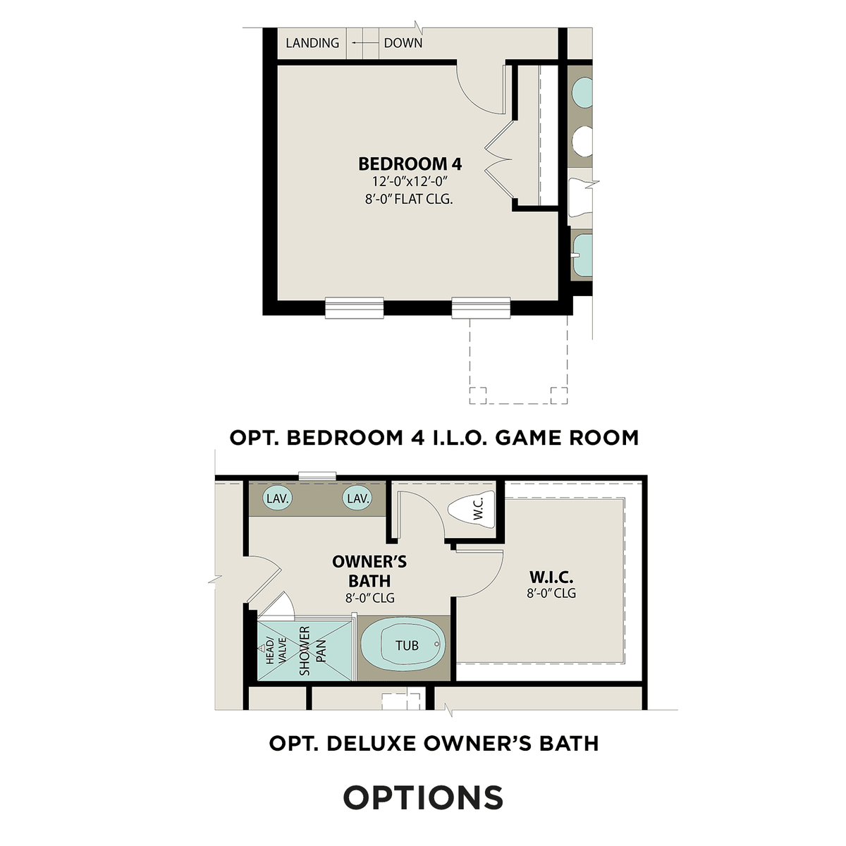 3 - The Solara C buildable floor plan layout in Davidson Homes' Sierra Vista community.