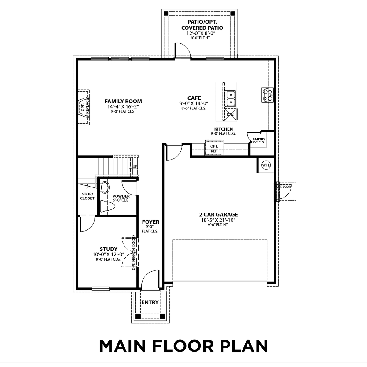 1 - The Logan A buildable floor plan layout in Davidson Homes' Salem Landing community.