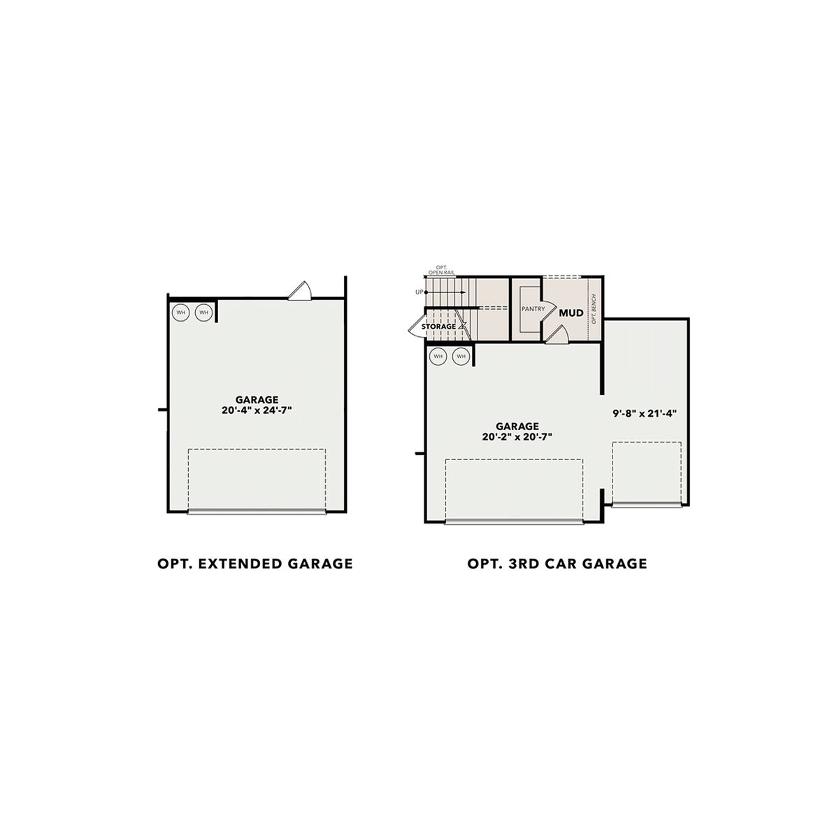 4 - The Hickory B at Wehunt Meadows buildable floor plan layout in Davidson Homes' Wehunt Meadows community.