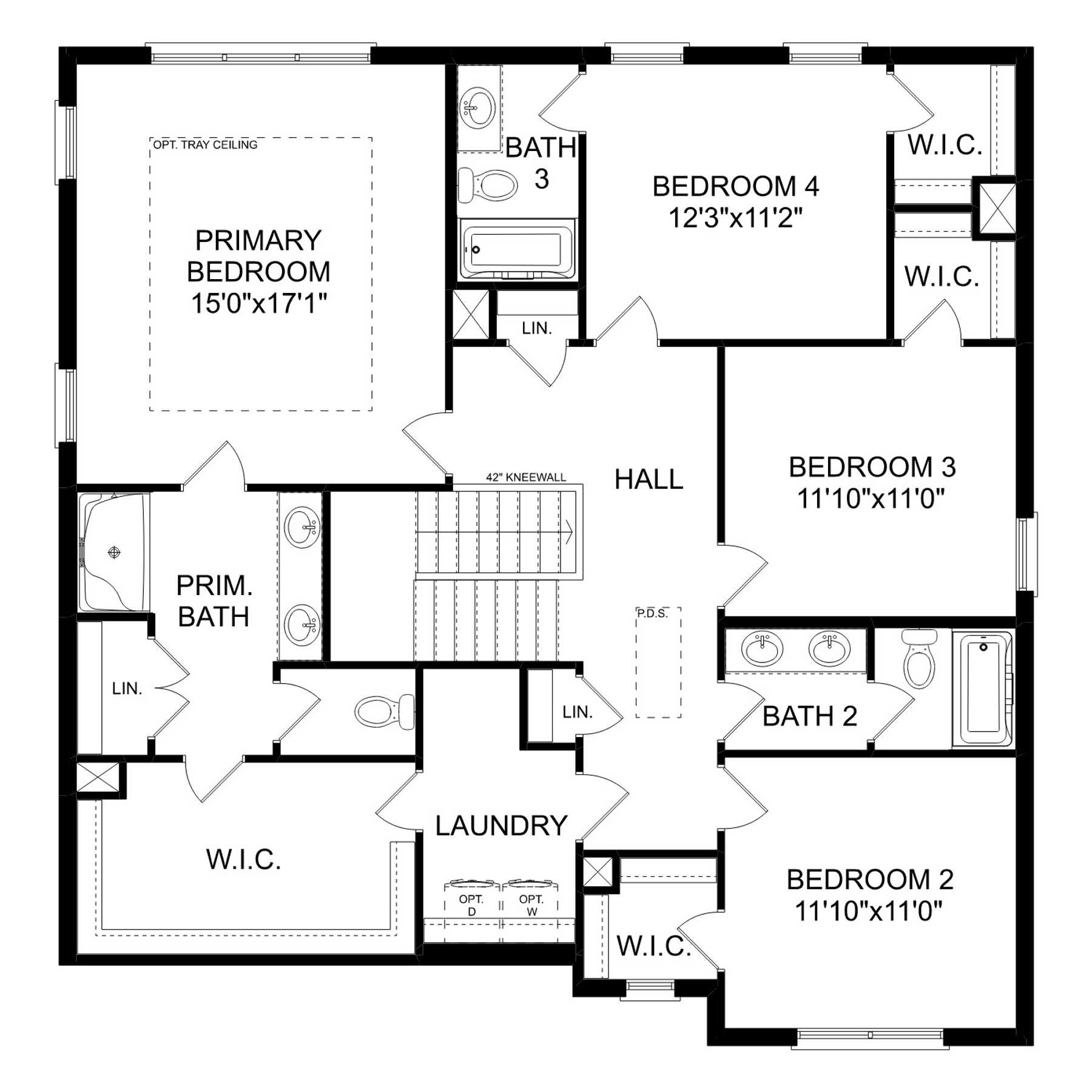 2 - The Chelsea D buildable floor plan layout in Davidson Homes Homes' Forest Glen community.