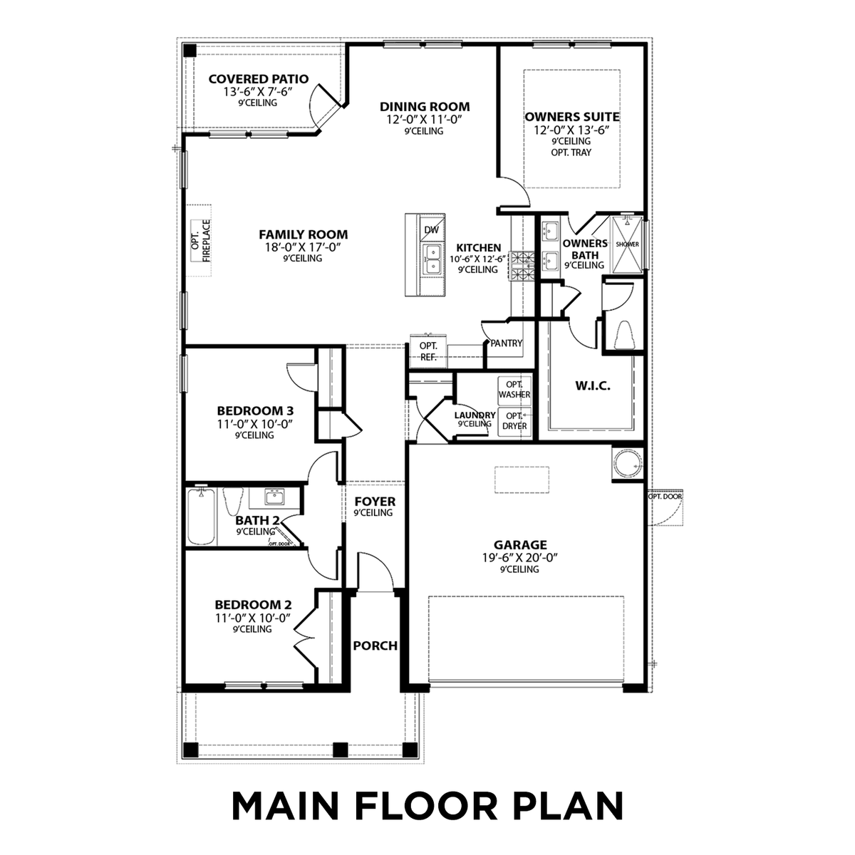1 - The Franklin B buildable floor plan layout in Davidson Homes' Sage Farms community.
