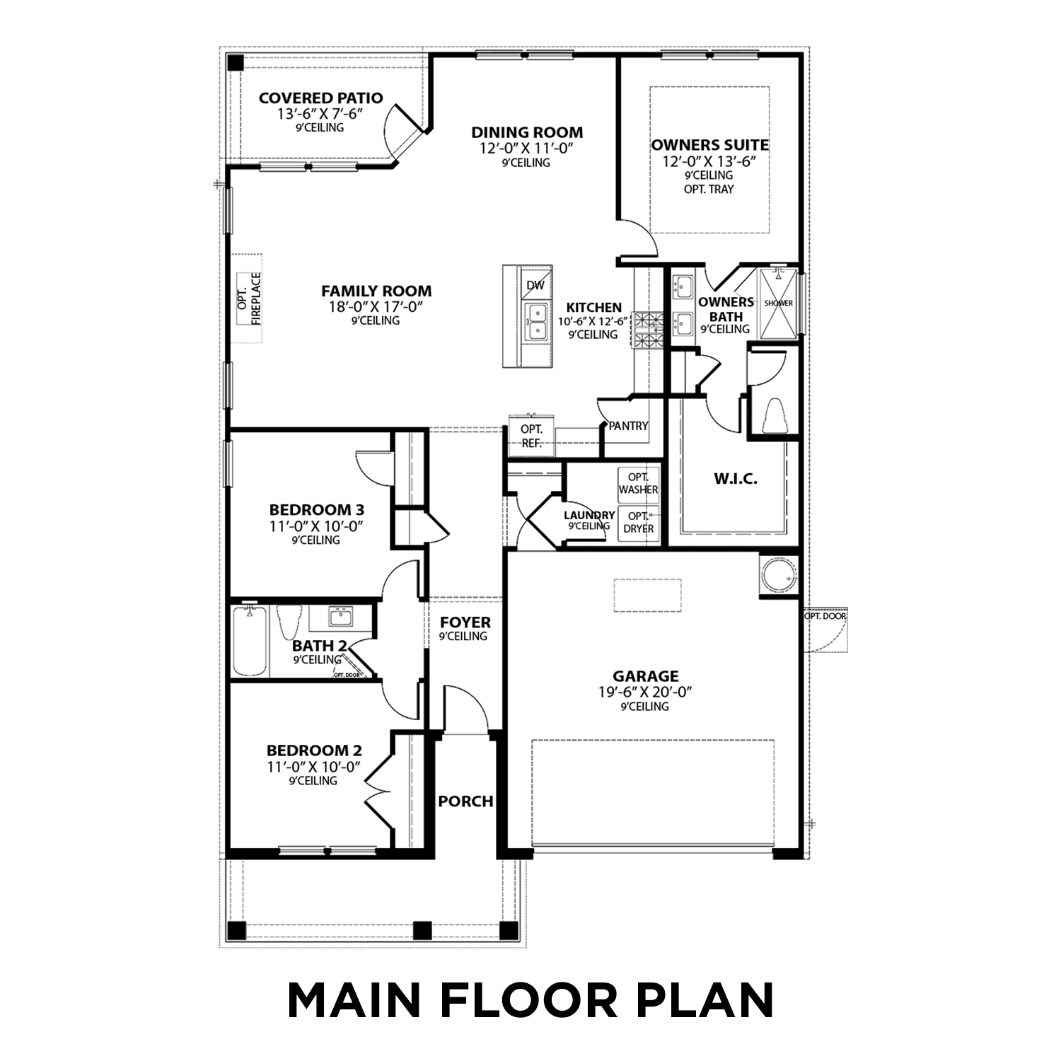 1 - The Franklin B buildable floor plan layout in Davidson Homes Homes' Sage Farms community.