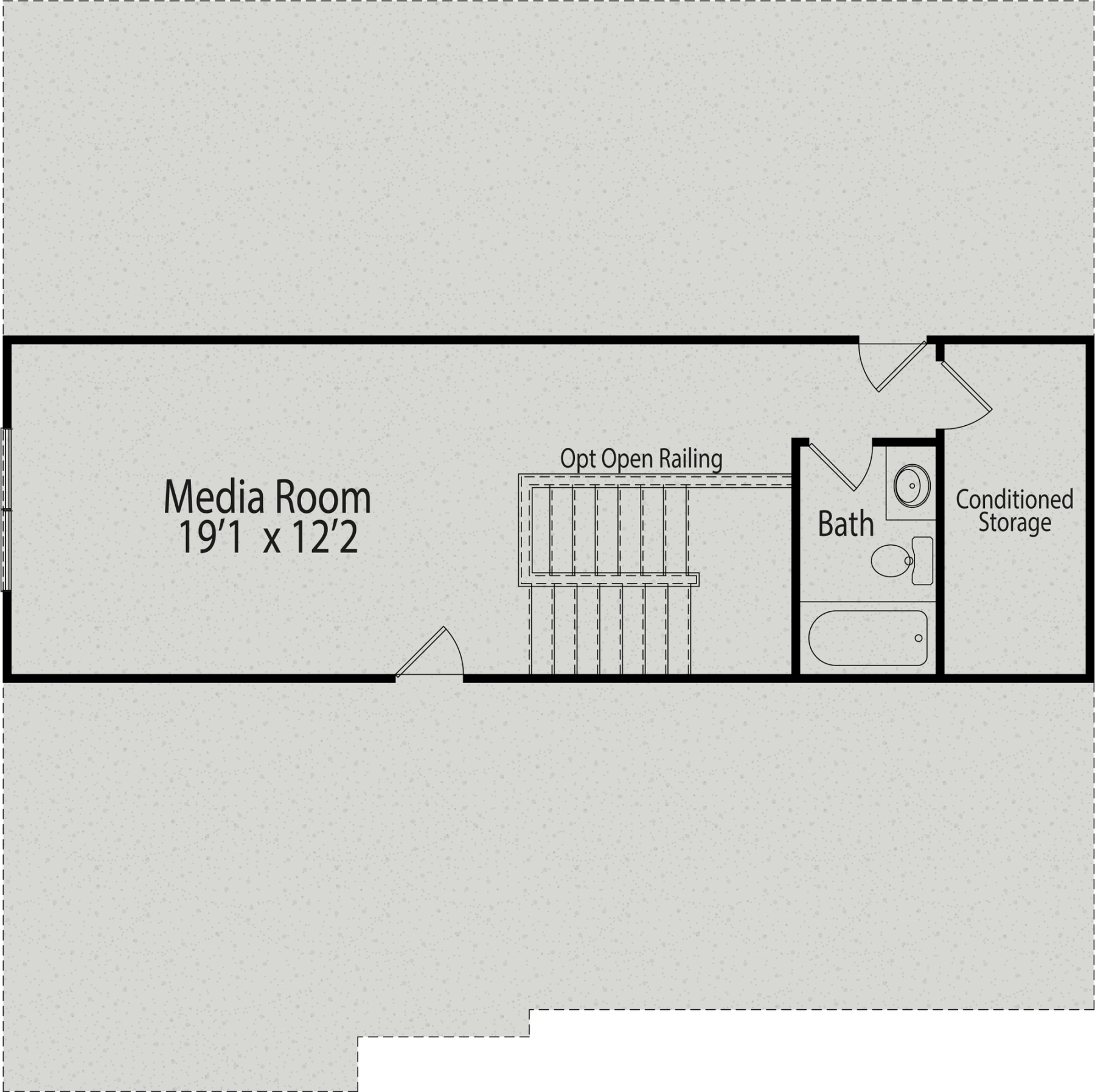 3 - The Hickory D II buildable floor plan layout in Davidson Homes Homes' Windgate community.