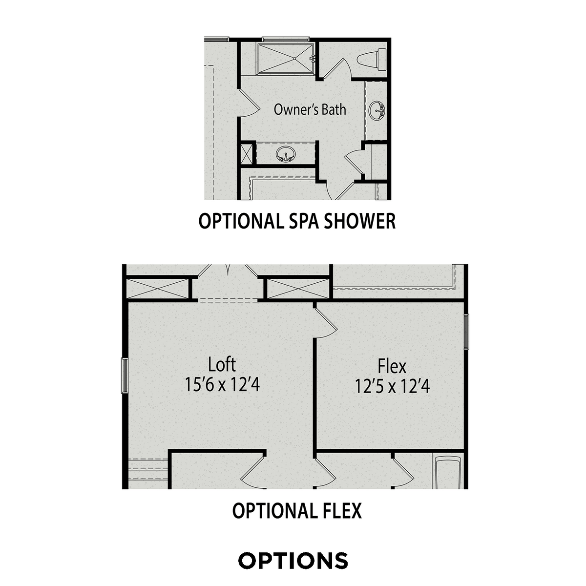 4 - The Preston B buildable floor plan layout in Davidson Homes' Highland Forest community.