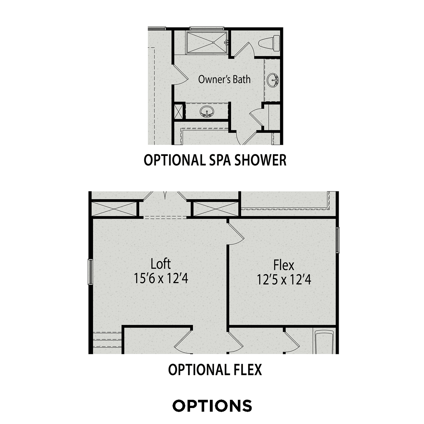 4 - The Preston C buildable floor plan layout in Davidson Homes Homes' Gregory Village community.