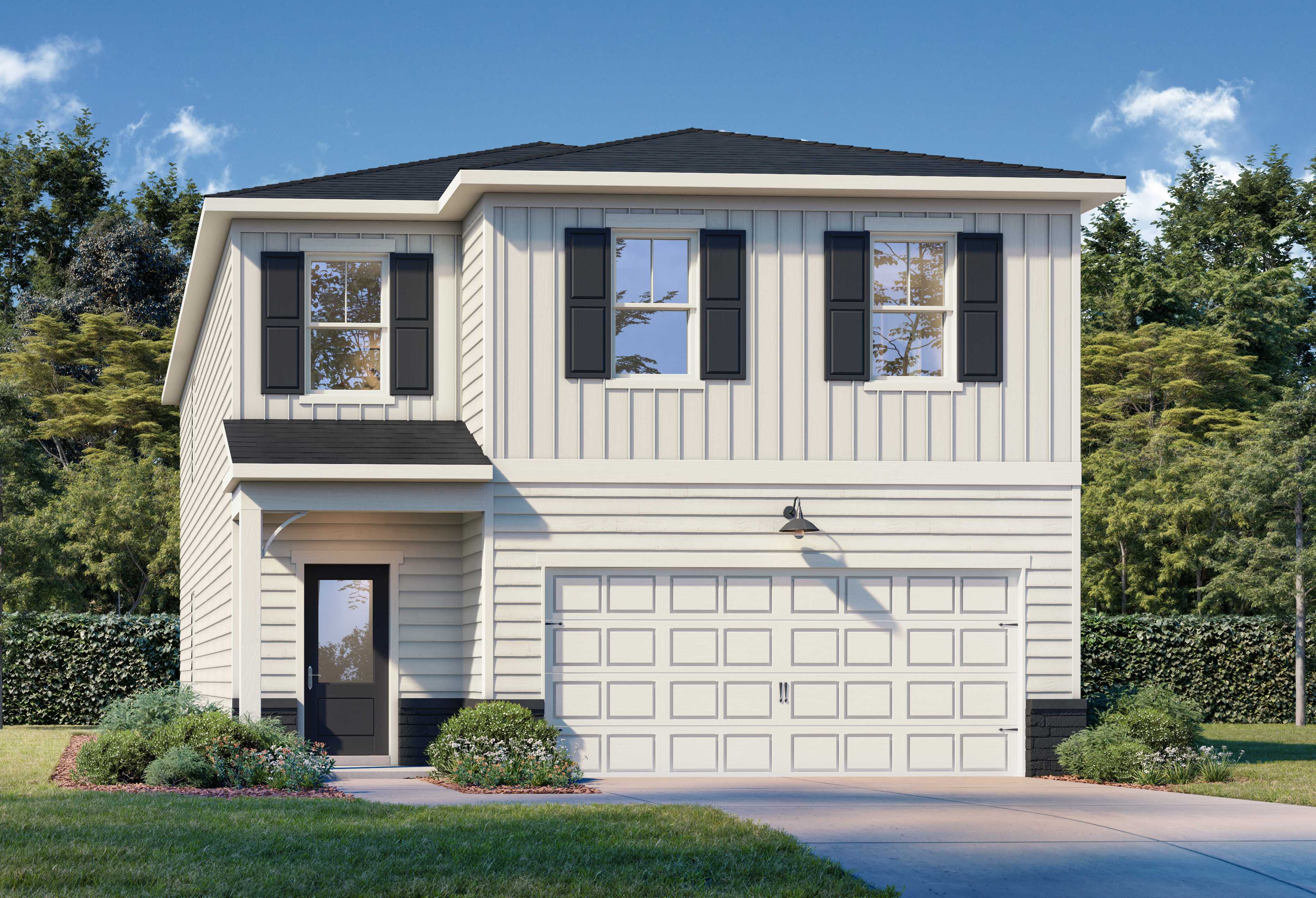 Exterior view of Davidson Homes' The Rabun A Floor Plan