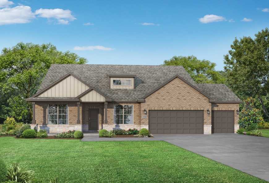 Exterior view of Davidson Homes' The Harrison C Floor Plan
