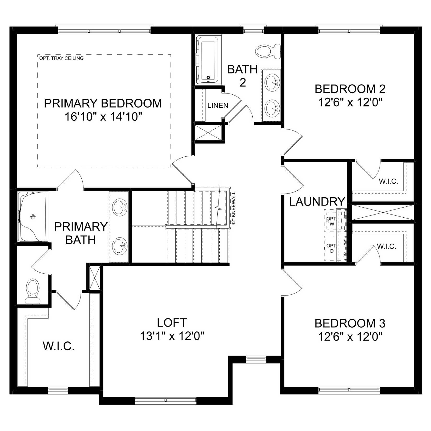 2 - The Shelby D buildable floor plan layout in Davidson Homes Homes' Forest Glen community.